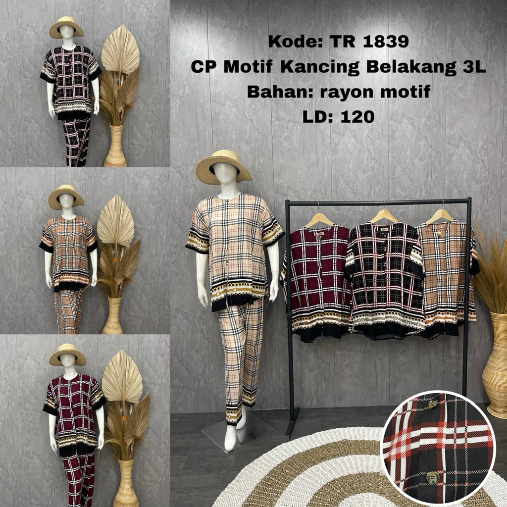 (102055) Agnes Cp Jumbo Rayon Lengan Pendek/Agnesbahandingin/bajudingin