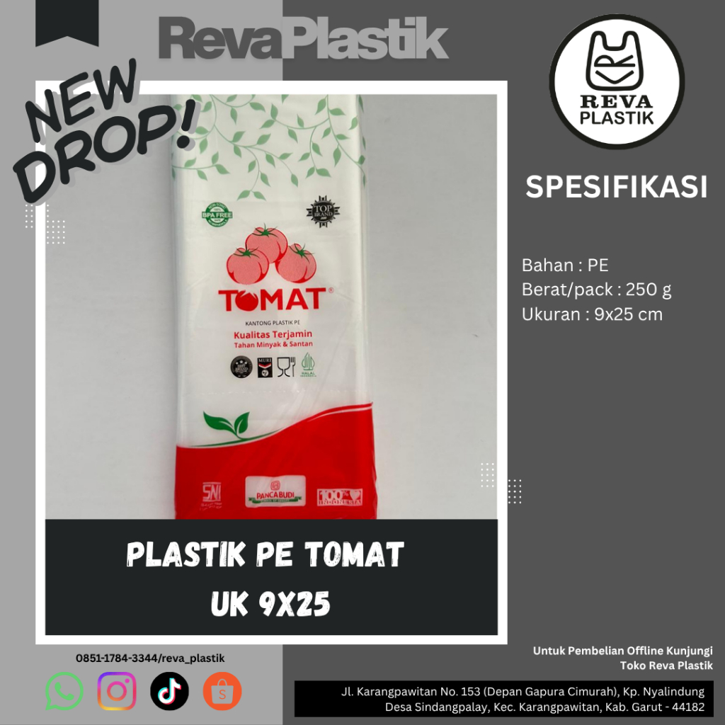 Plastik PE Tomat 9x25