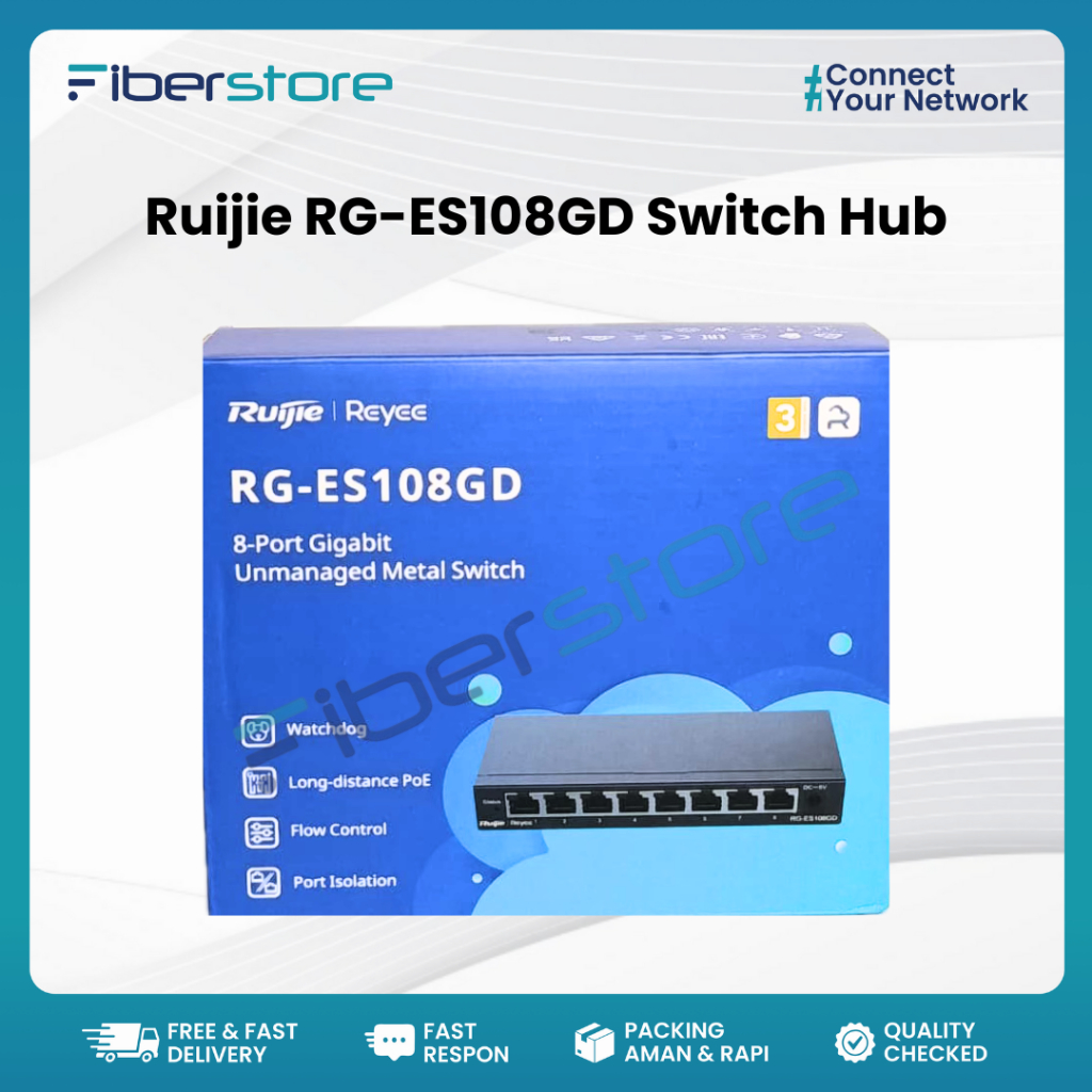 RUIJIE RG-ES108GD Switch Hub Jaringan Terbaik