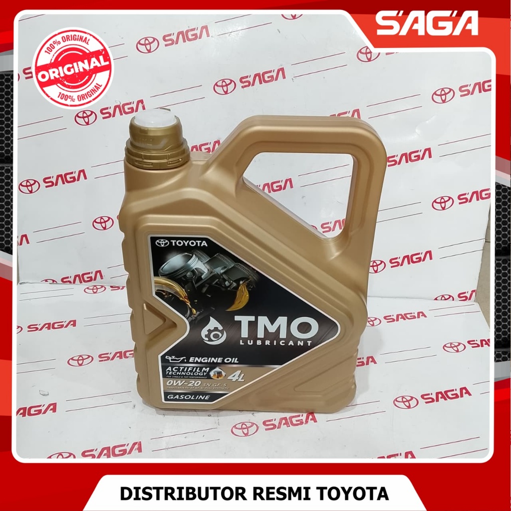 SAGA | Oli Mesin TOYOTA TMO 0W-20 Full Synthetic Kemasan 1 Galon Original 08880-85365