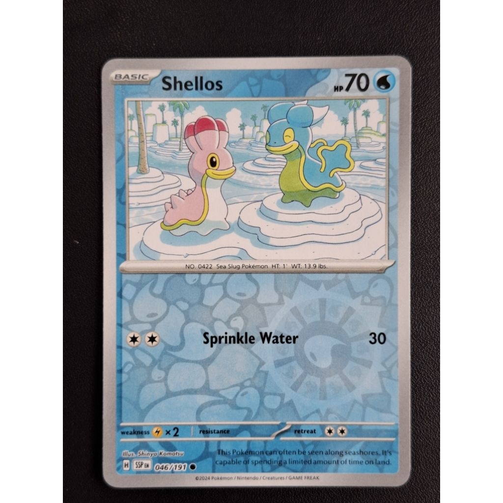 kartu pokemon original holo reverse Shellos SSP 046/191