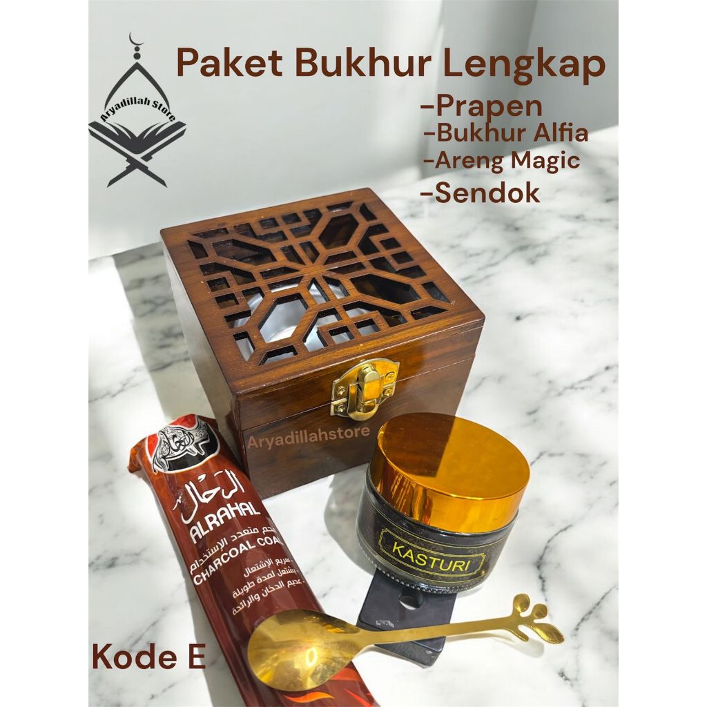 Paketan Bukhur Lengkap 4in1 Bukhur Layali Paketan Bukhur Termurah Paket Prapen kayu Jati
