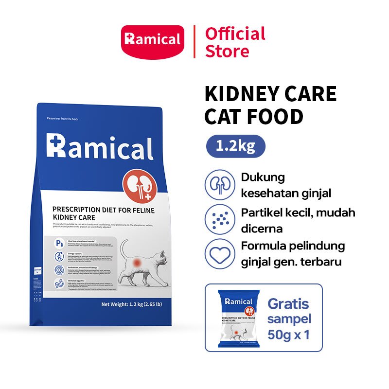 Ramical Kidney Care Cat Food 1.2kg / Renal Care / Makanan Kucing Kering / Dewasa & Senior Kucing
