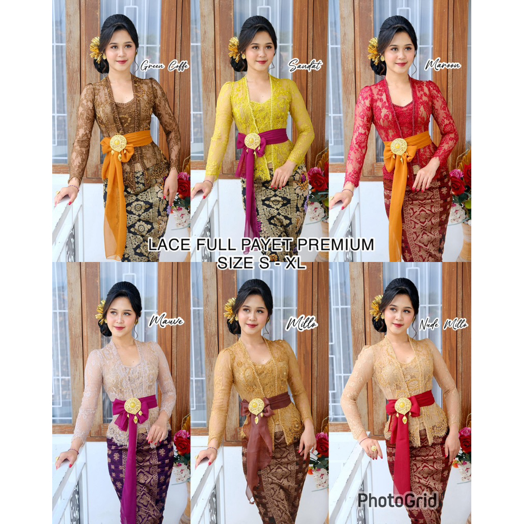Kebaya Jadi Lace Full Payet Premium
