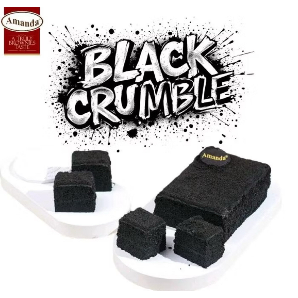 Black Crumble Brownies Amanda | Brownies Kukus Coklat Khas Bandung
