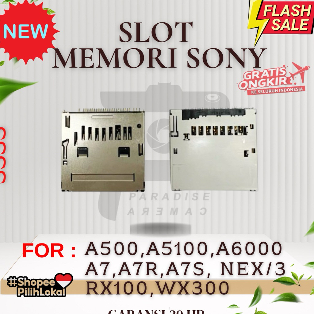 Slot memori Sony a6000 A5000 A5100 & A7 new garansi