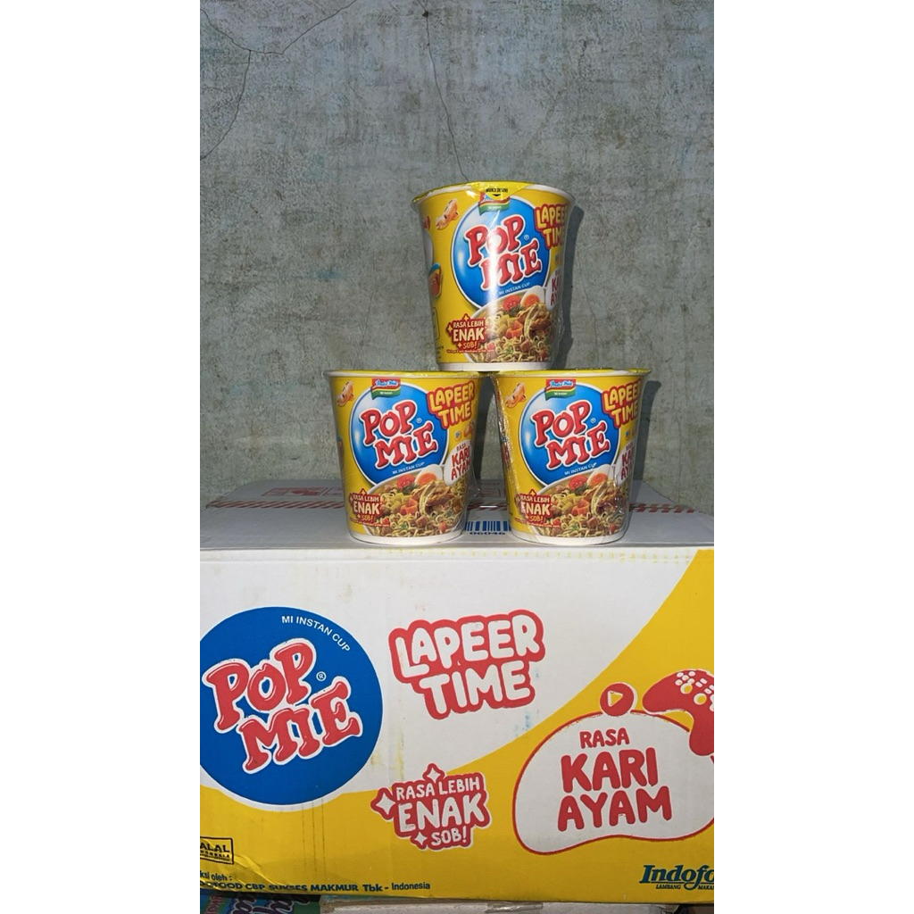 GROSIR POP MIE RASA KARI AYAM 1 DUS /24 PCS