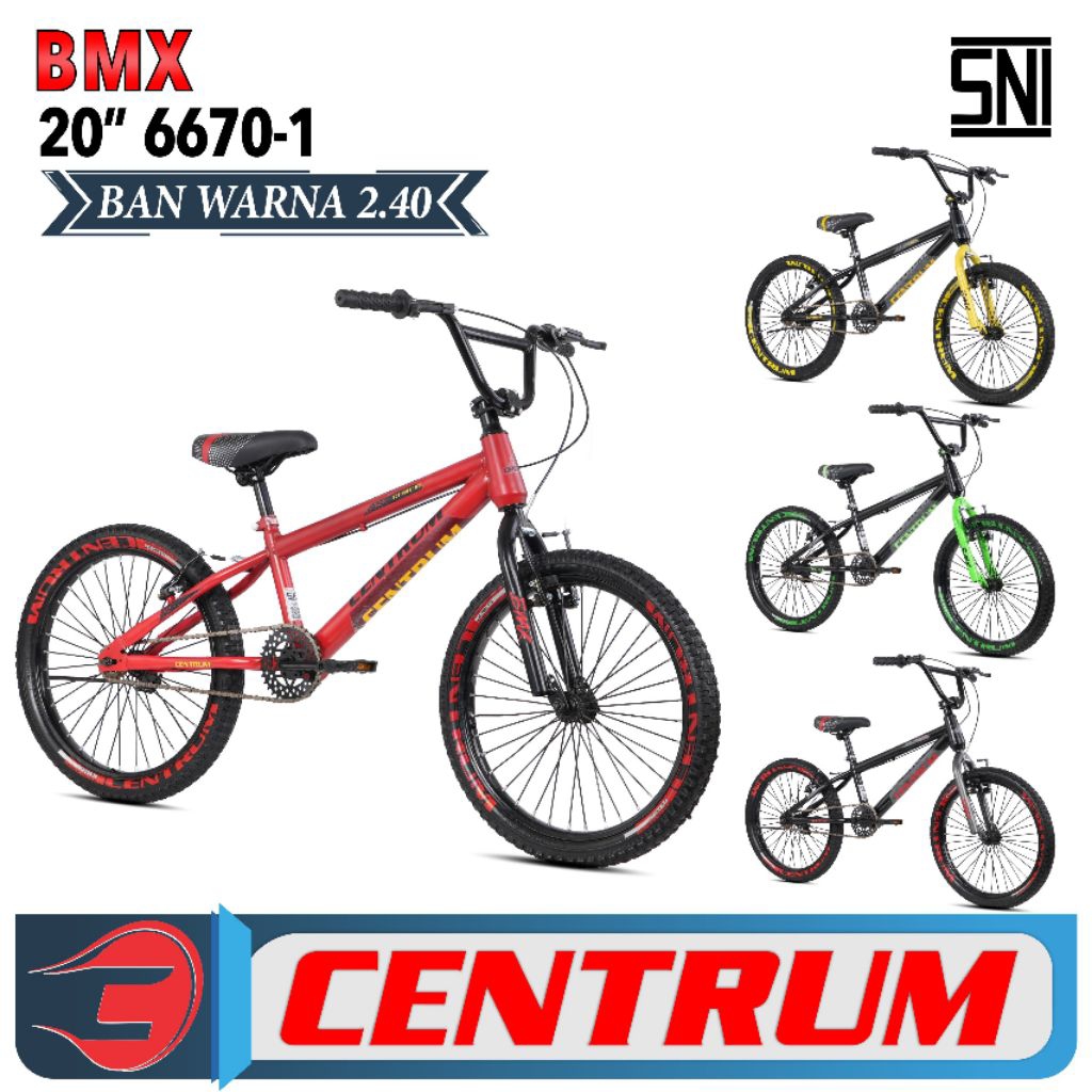 SEPEDA BMX 20 INCH MERK CENTRUM 6670-1 BAN 2.40, CENTRUM 6670-3 BAN 3.0