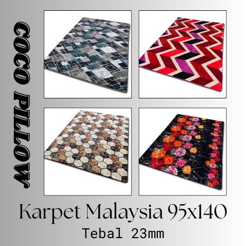 Karpet Malaysia 95x140 Full Permadani / Karpet Ruang Tamu Minimalis Prime Quality Tebal 23mm