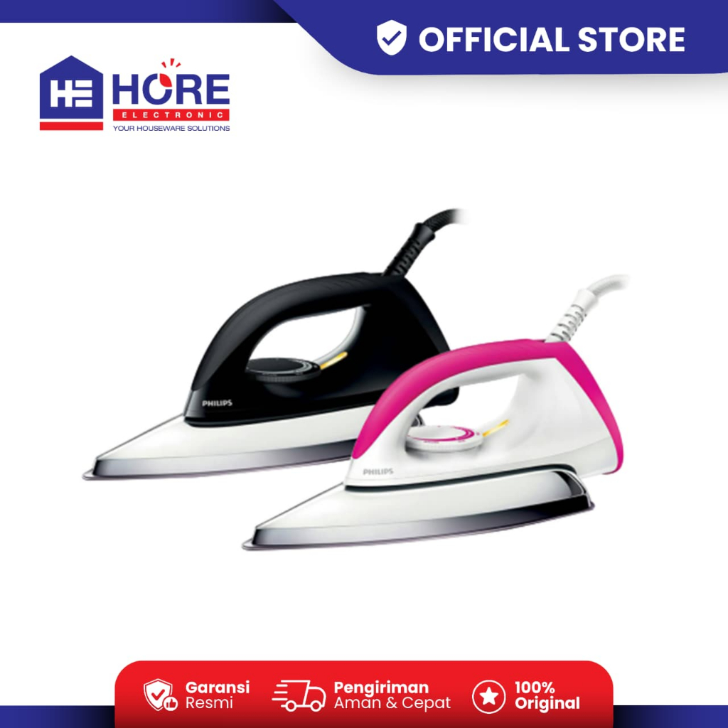 SETRIKA PHILIPS TEFLON HD 1173 / DRY IRON PHILIPS HD1173