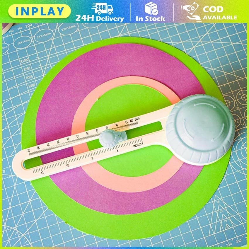 Round Cutter Multifungsi 10-32cm / Circle Cutter Premium / Pisau Alat Potong Kertas Sticker Bulat / 