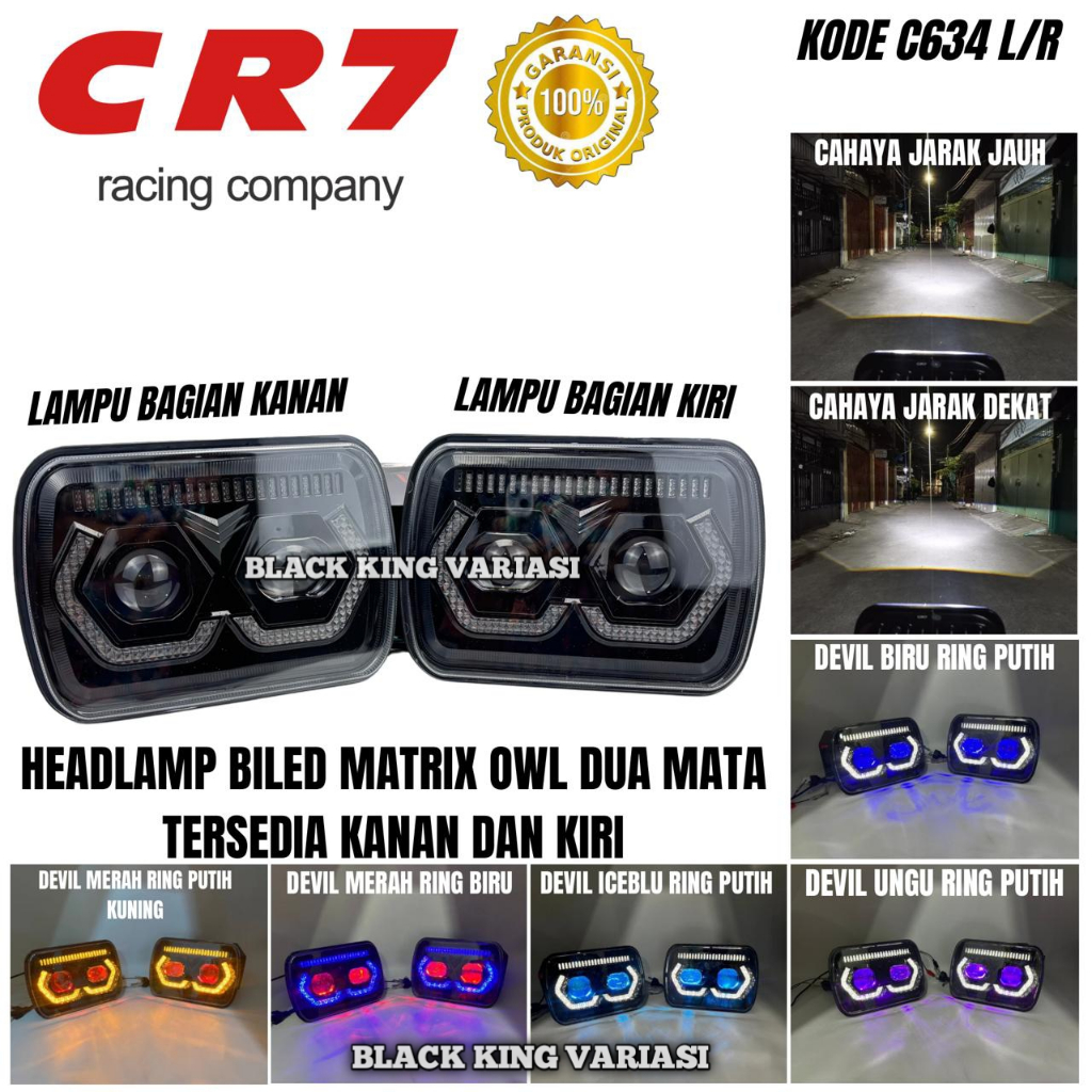 Lampu Biled L300 Lampu Utama Biled Projector L300 Lampu Biled OWL L300 Lampu Depan LED Jeep Feroza T