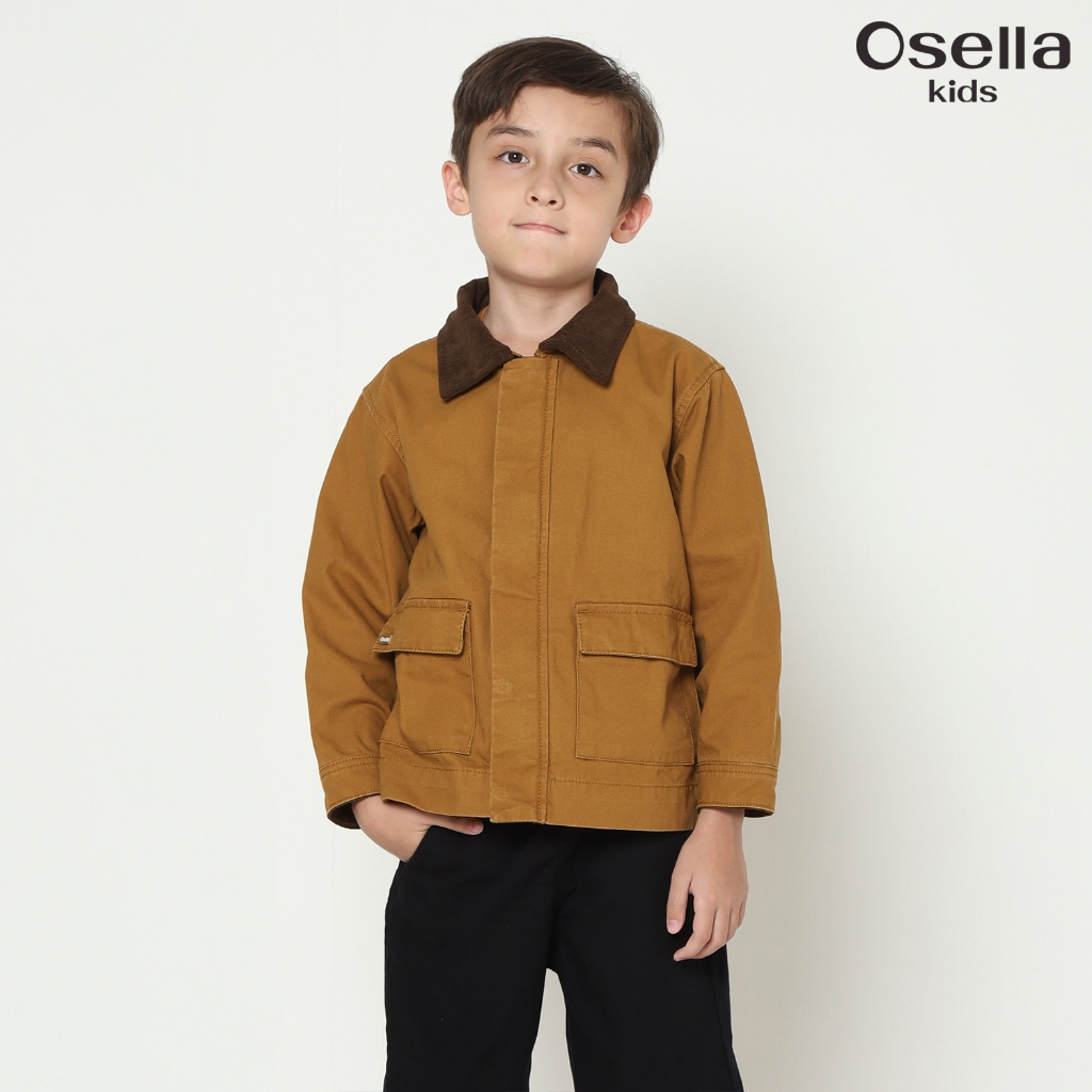 Osella Blouson Jacket In Tobbaco Brown 2262500385 | Jaket Lengan Panjang Anak Laki Laki