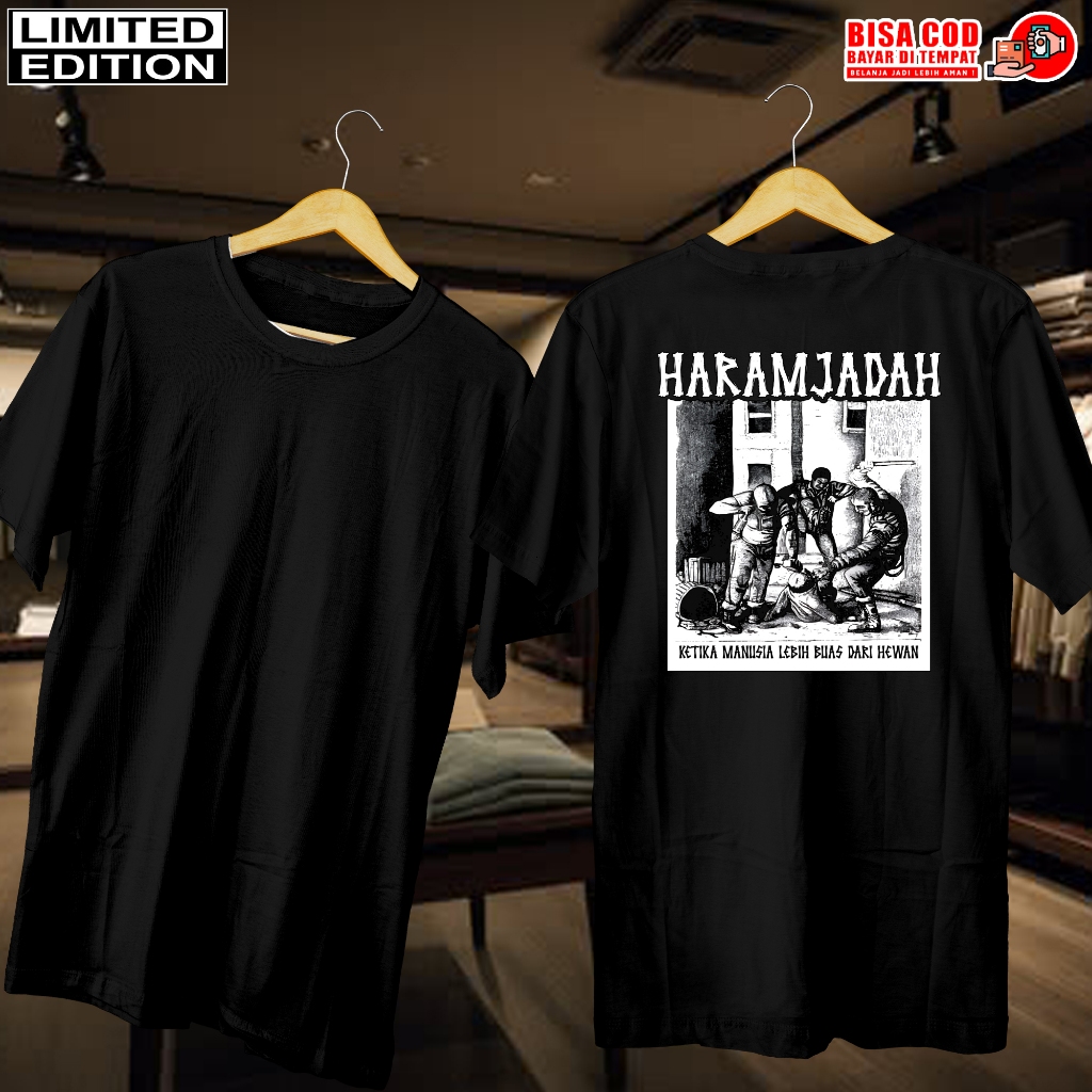 KAOS DISTRO HITAM JEPANG | BAJU KAOS PRIA WANITA | KAOS JEPANG HARAM JADAH| DISTRO KAOS PRIA WANITA 
