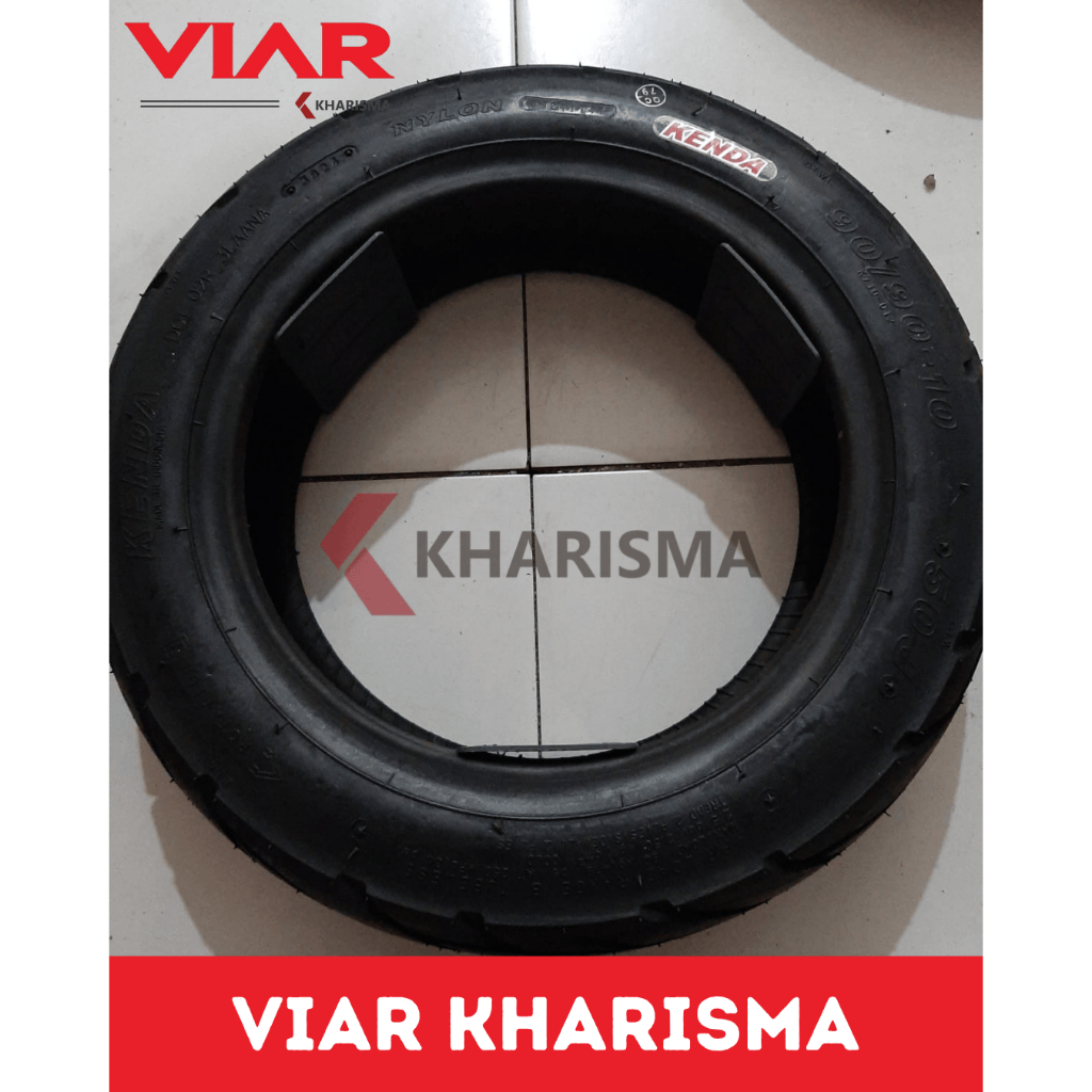 (1 PCS ) BAN TUBLES MOLIS DEPAN DAN BELAKANG MOTOR LISTRIK VIAR Q1,NX,EV1 Ukuran 90/90 RING 10 - FR/