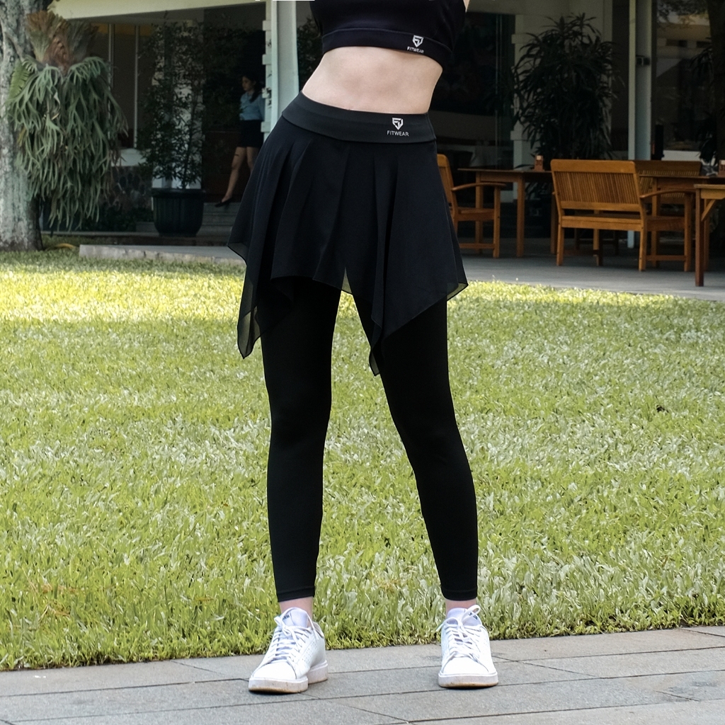 Fitwear Legging Olahraga Rok Legging Olahraga Wanita Big Size Dryfit Highwaist Squatproof Legging Ol