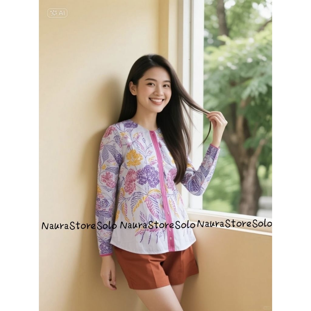 Blouse Atasan Wanita /Kantor Premium Batik Solo