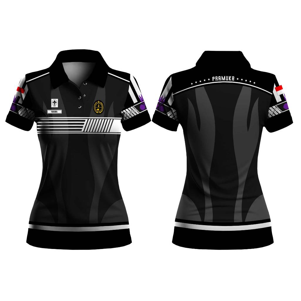 Baju Pramuka / Kaos Baju Jersey Pramuka Pembina / Kaos Polo Wanita Baju Guru Pramuka Lengan Pendek