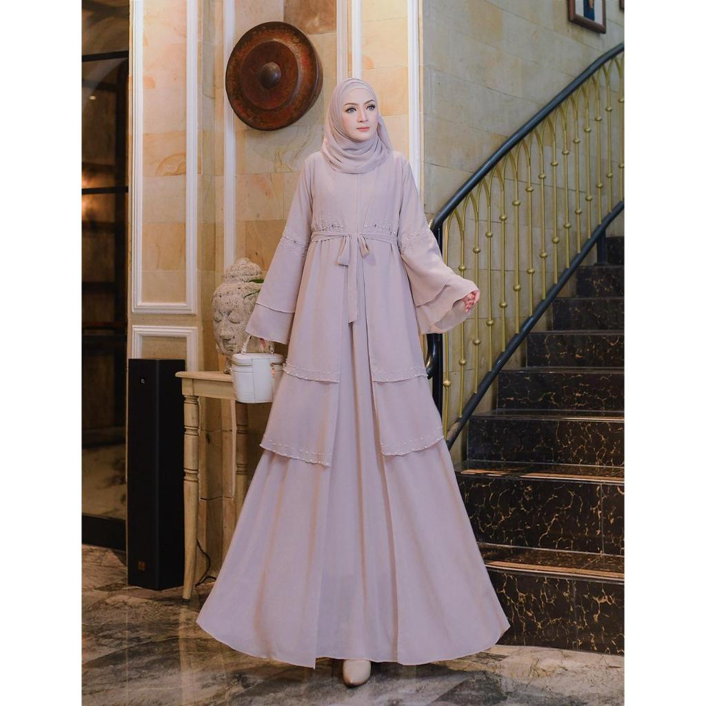 New dress modern elegan muslimah lebaran dan pesta premium ceruty babydoll - NS Kirani Dress