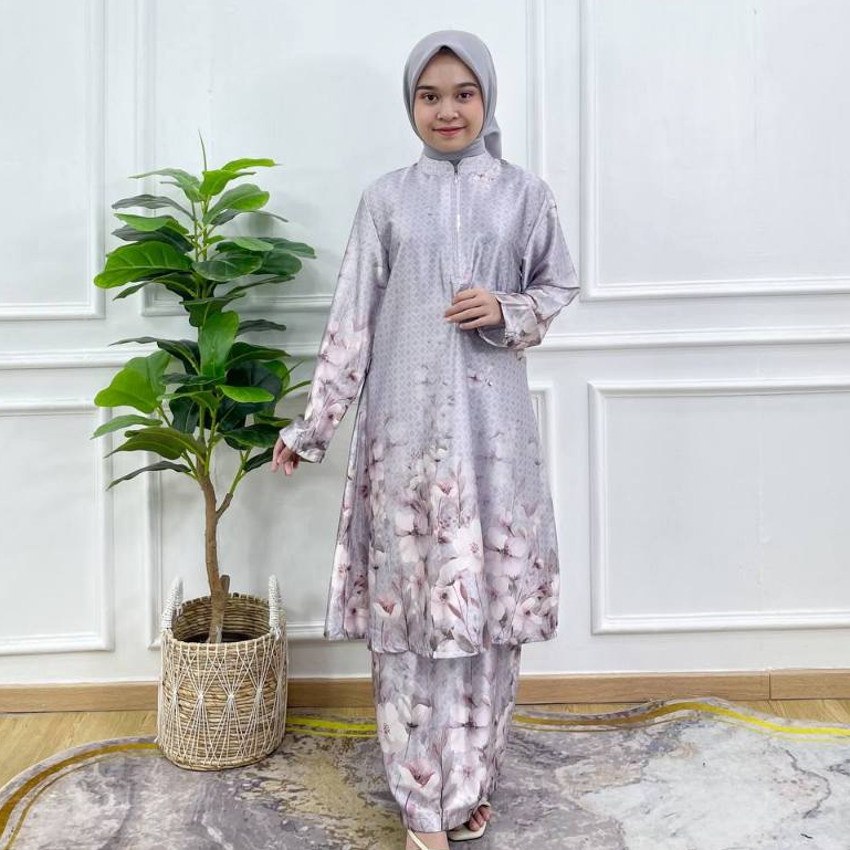 ALMAYA BAJU KURUNG ANAK - SETELAN ROK MALAYSIA SILK ARMANY - ONESET MELAYU COUPLE MOTIF