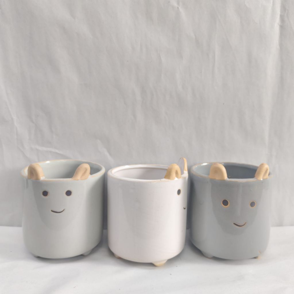 Pot Keramik Pot Mini Pot Bunga Vas Bunga Kelinci