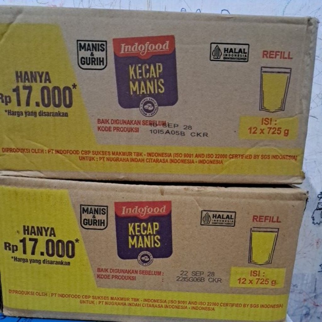 kecap manis indofood 725gr 1 dus isi 12pouch