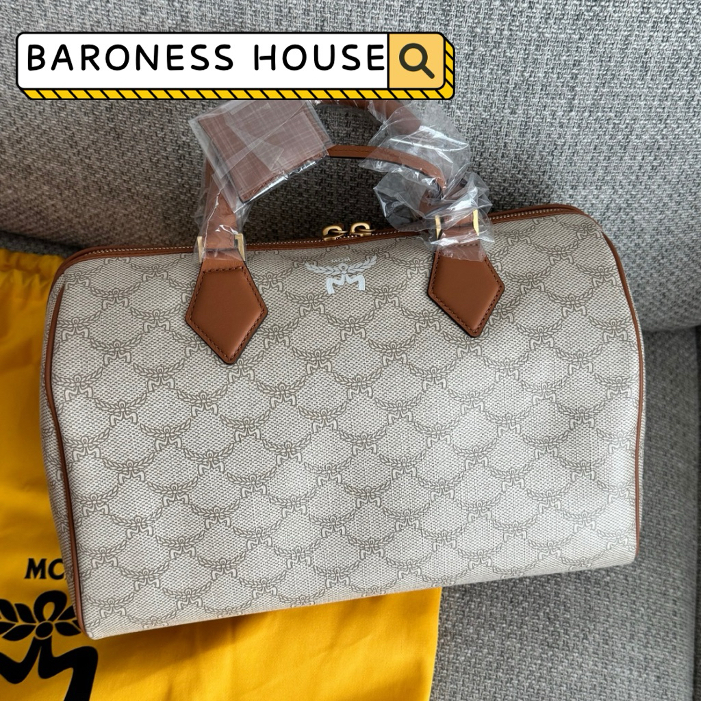 MCM Medium Ella Boston Bag In Lauretos