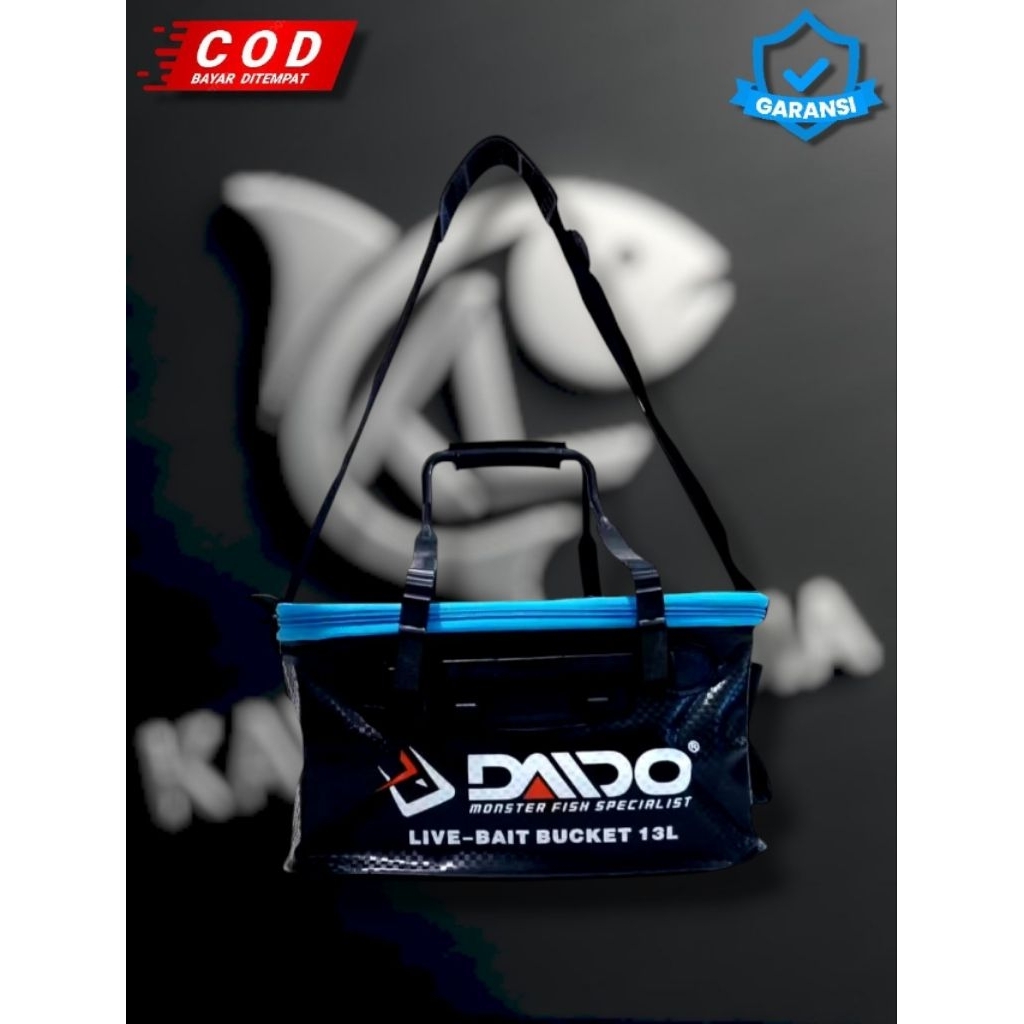 Box Lipat Mancing Daido/Rubber Bucket/Box Mancing/Box Ikan/Udang Hidup