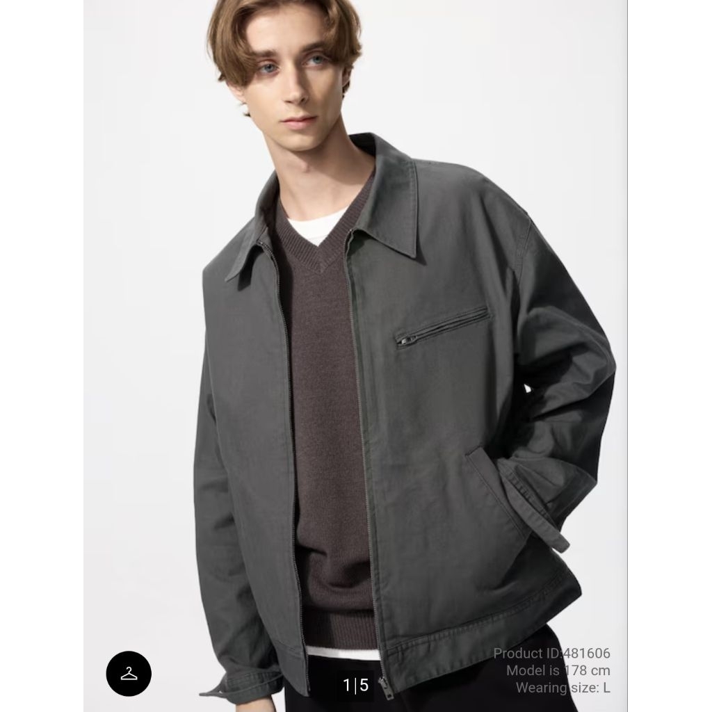 jaket uniqlo blouson zip up
