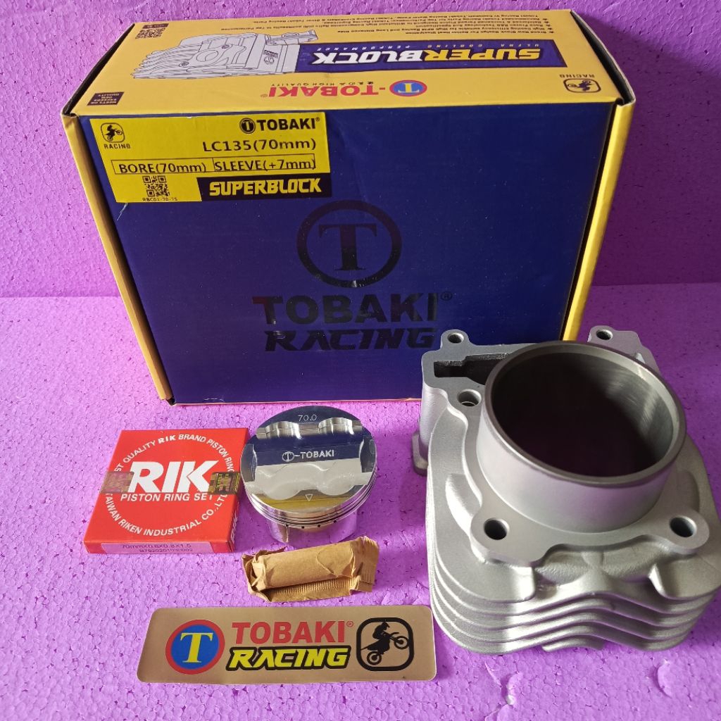 Blok ceramik MX king/Vixion ukuran 70mm TOBAKI original malaysia