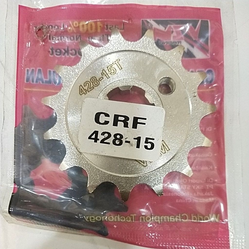 Gear depan honda crf 150l ukuran 428-13T/428-14T/428-15T