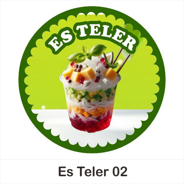 [ COD ] Stiker Es Teler Sultan Es Teler Creamy Label Cup