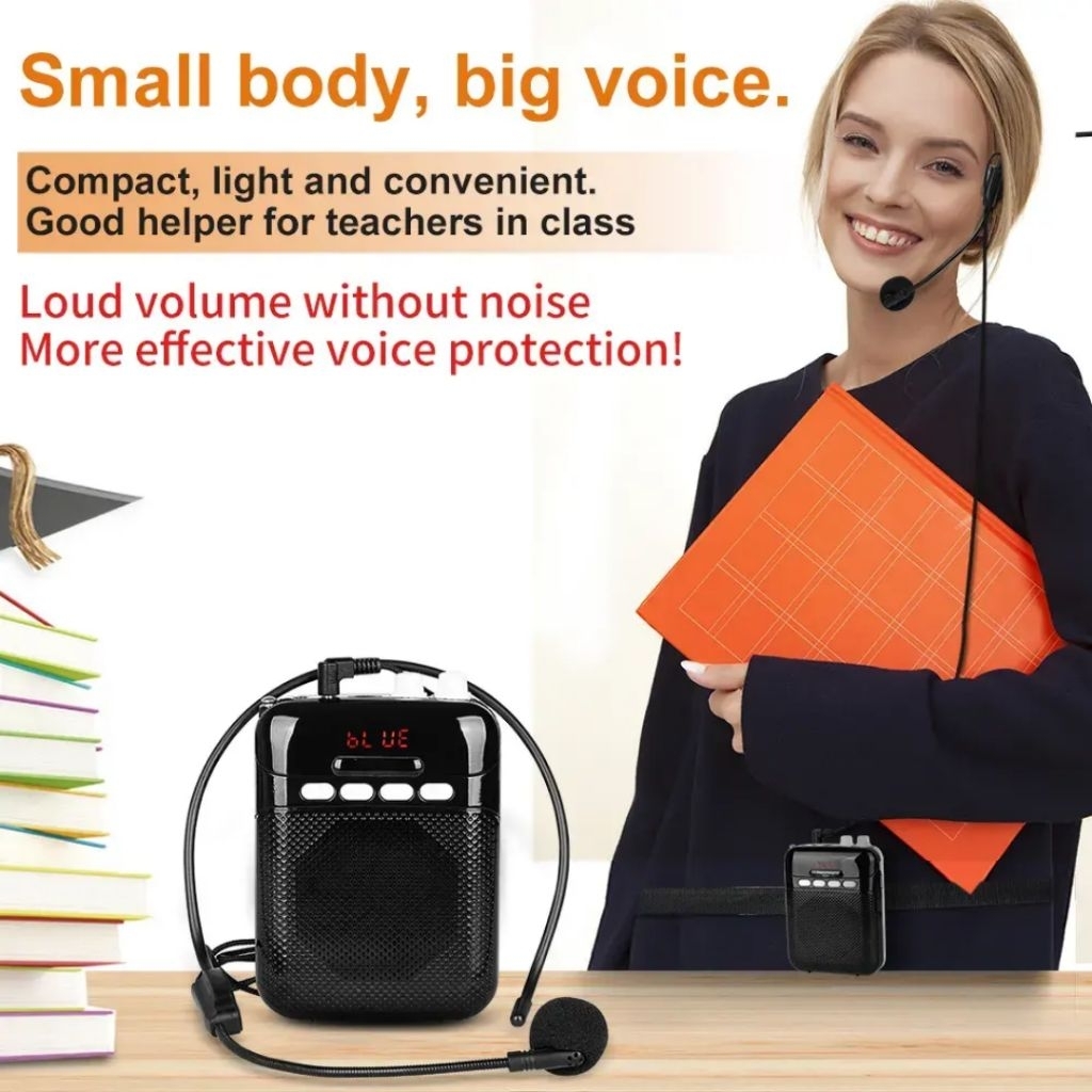 speaker pinggang tour guide amplifier speaker guru mic  portabel