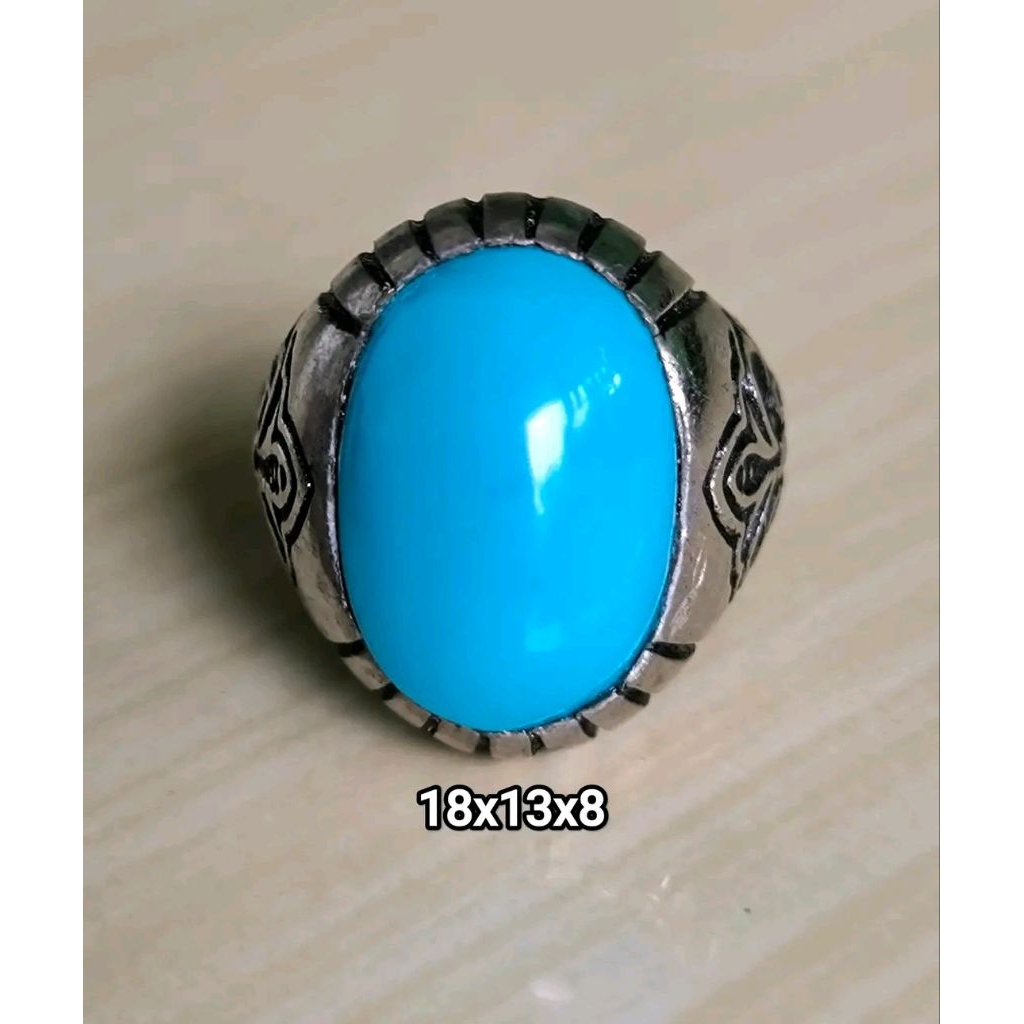 Pirus Persia Biru polos mewah