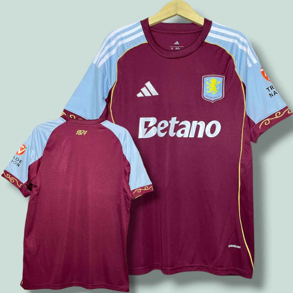 Jersey bola aston  villa home musim 2025/26 baju bola kandang grade ori