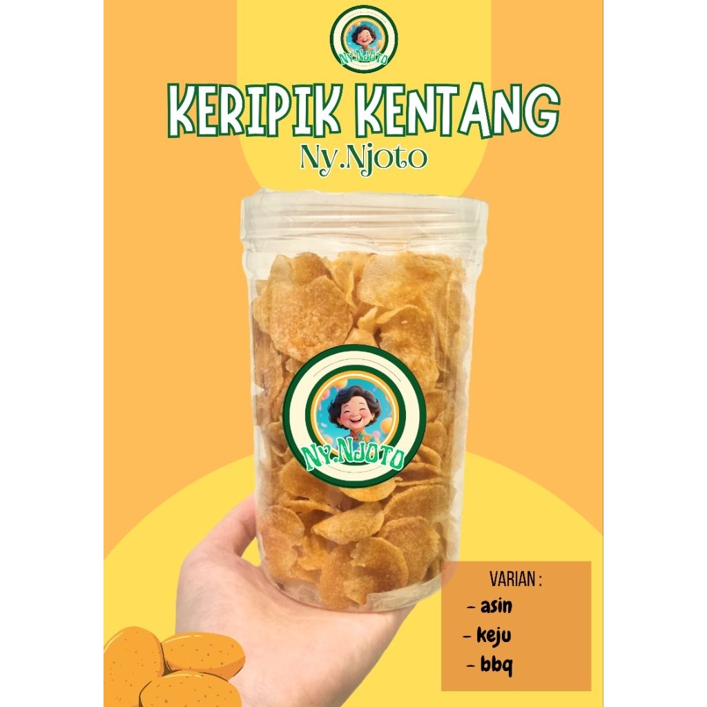 Keripik/kripik kentang enak Ny.Njoto 250gr