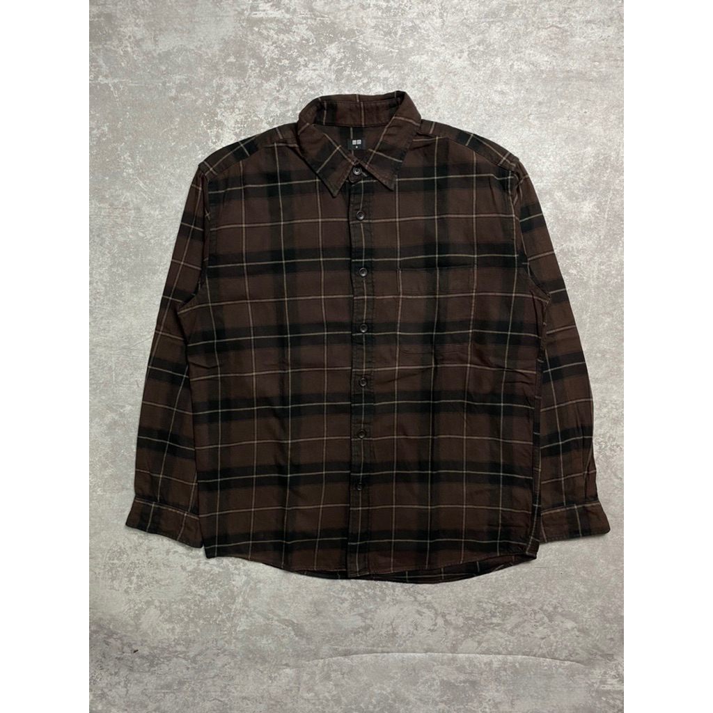 FLANNEL UNIQLO COKLAT