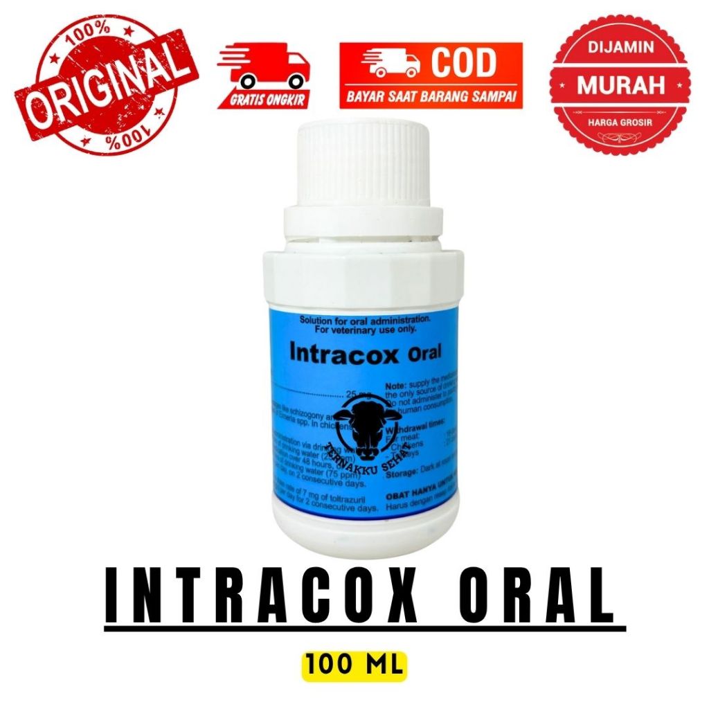 Intracox Oral 100 ml - Obat Koksi Semua Stadium Ayam ternak Hewan