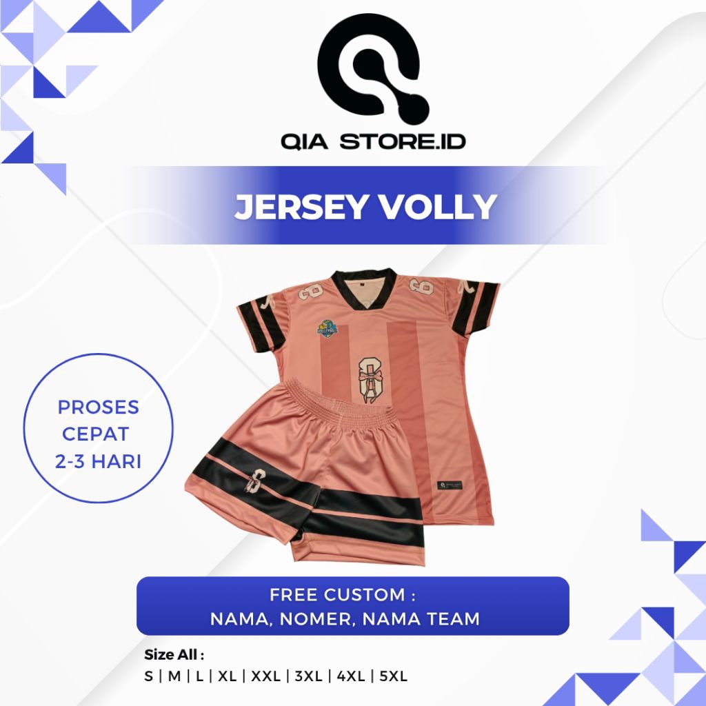 Jersey Voli Cewe Fullprint Kaos Voli Wanita
