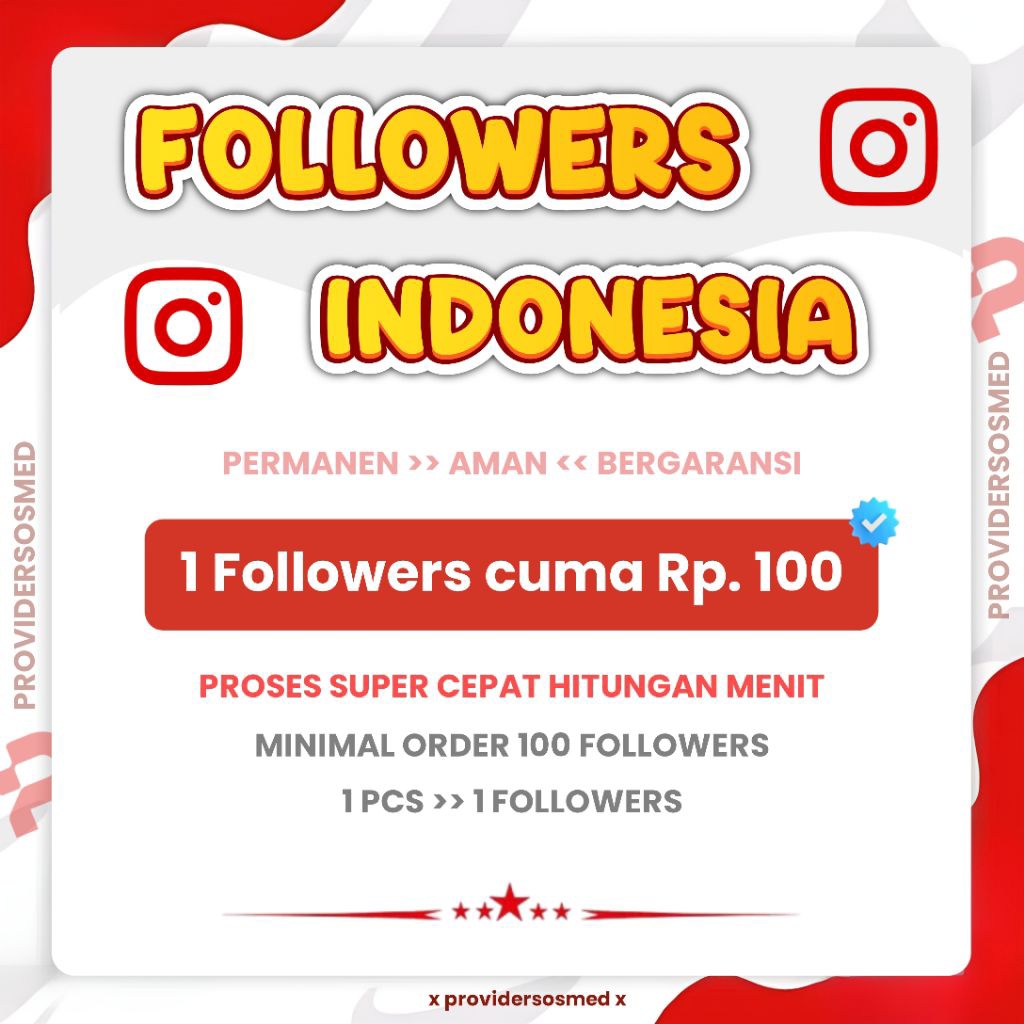 Followers IG Instagramm Indonesia Real Aktif Permanen Follow IG Indo Aktif Murah Proses Cepat