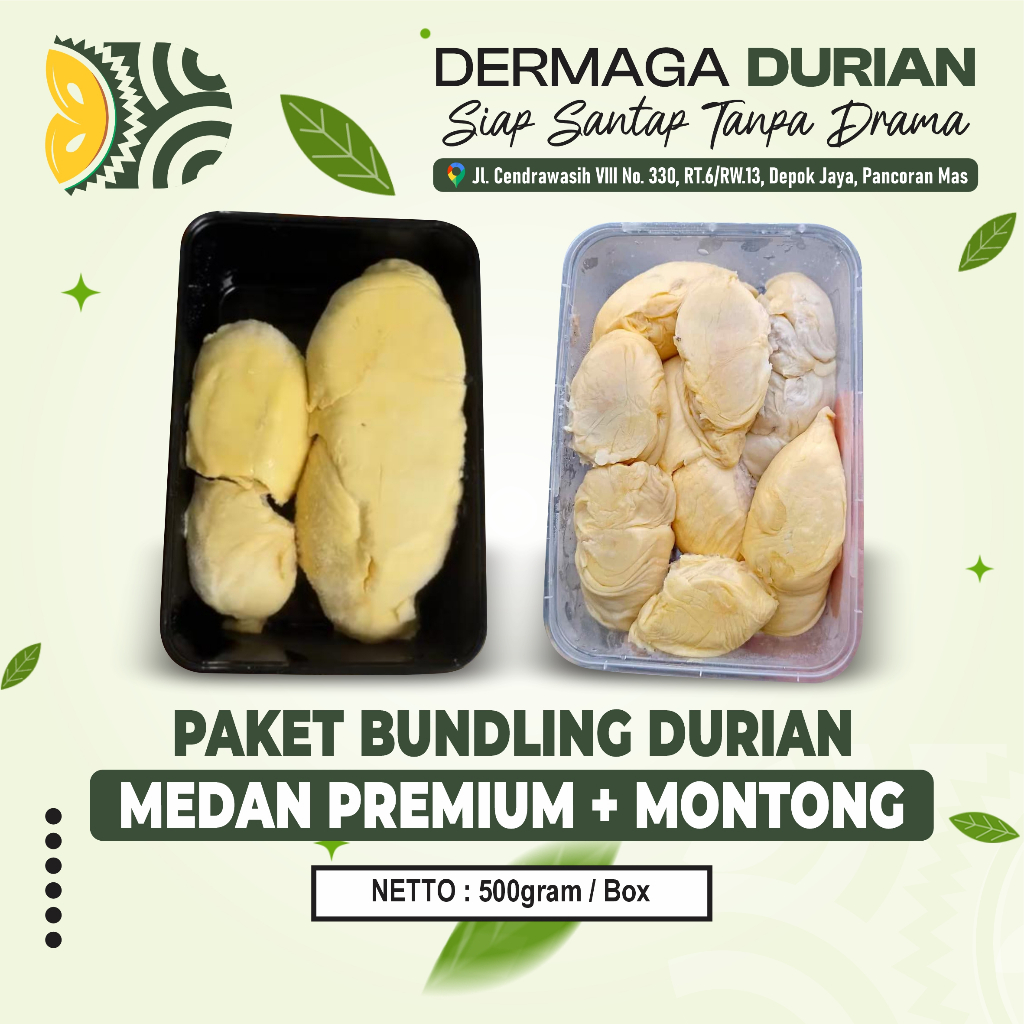 DERMAGA DURIAN DEPOK | PAKET BUNDLING DURIAN MEDAN + DURIAN MONTONG PALU | MANIS LEGIT PAHIT