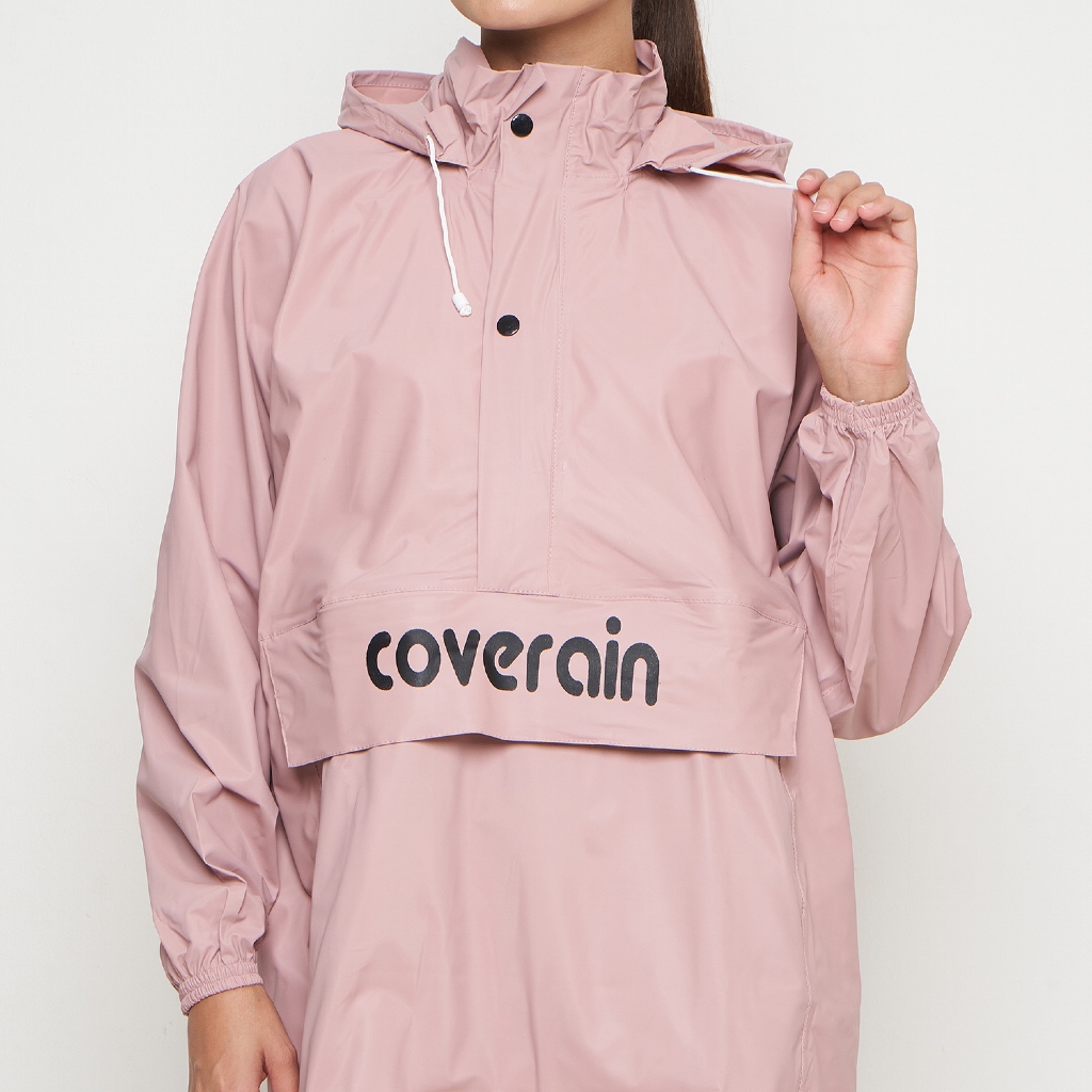 COVERAIN Jas Hujan Pria Wanita Raincoat Karet Setelan Mantel Kangguru Dewasa Tebal dan Kuat