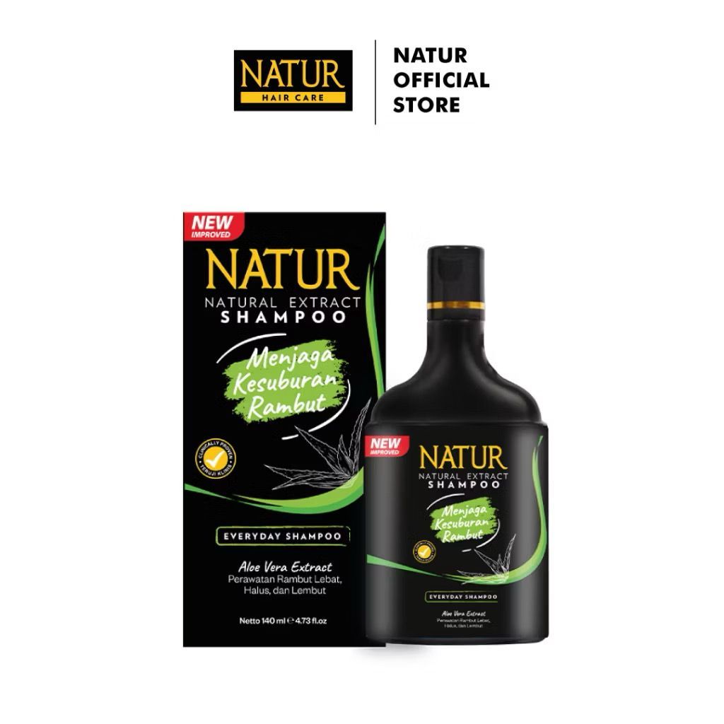 Natur Shampoo Aloe Vera 270 ml - Shampo untuk Melebatkan Menyuburkan Pertumbuhan Penebal Rambut Samp