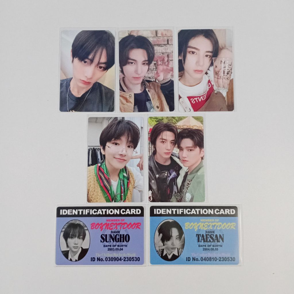 [Official] BOYNEXTDOOR BND Sungho Riwoo Taesan Leehan Woonhak Leerionz Unit Photocard/PC ID Card Who