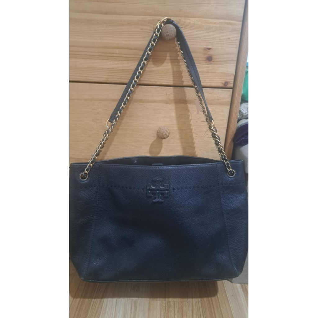 Tote Bag Tory Burch original warna hitam preloved