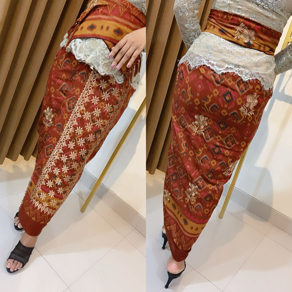 Katun endek tumpal tretes set Selendang