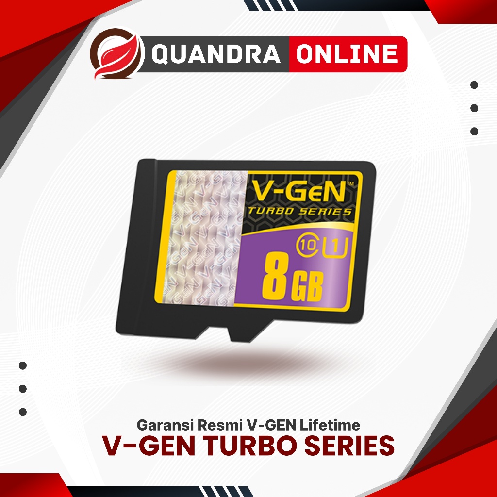 Micro SD V-GEN 8GB Turbo Series Memory Card VGEN MicroSD Kartu Memory HP
