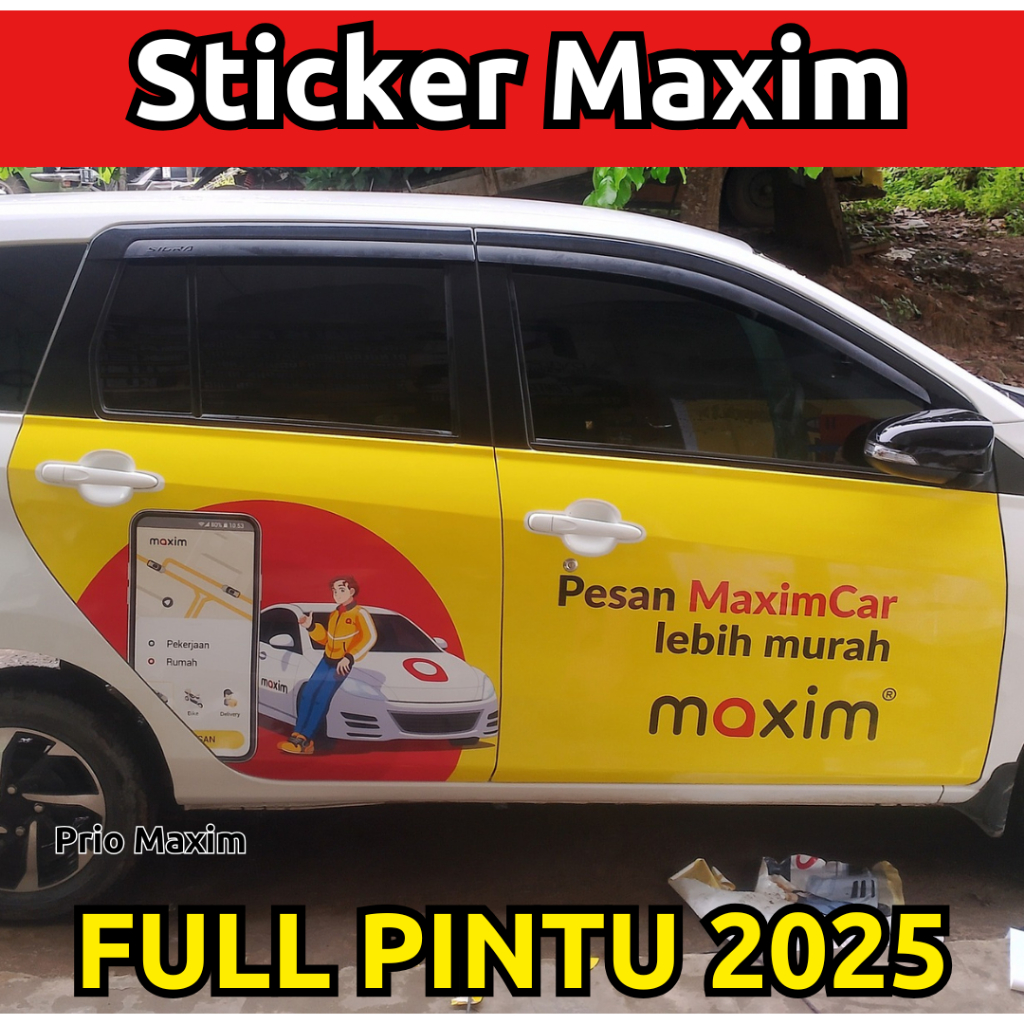 Stiker Maxim Full Pintu Model Lama 2025