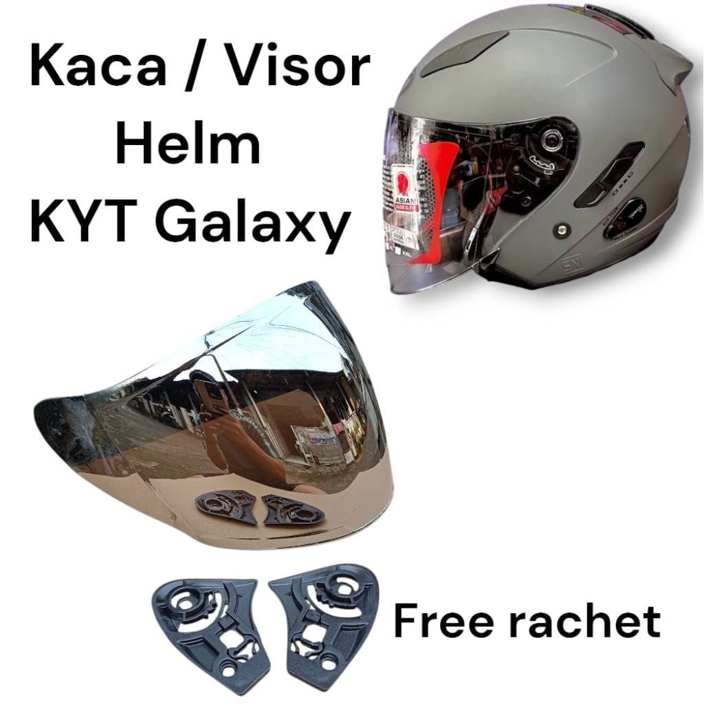 Kaca Visor Helm KYT Galaxy Flat R Kaca Helm KYT Galaxy Slide Doble Visor