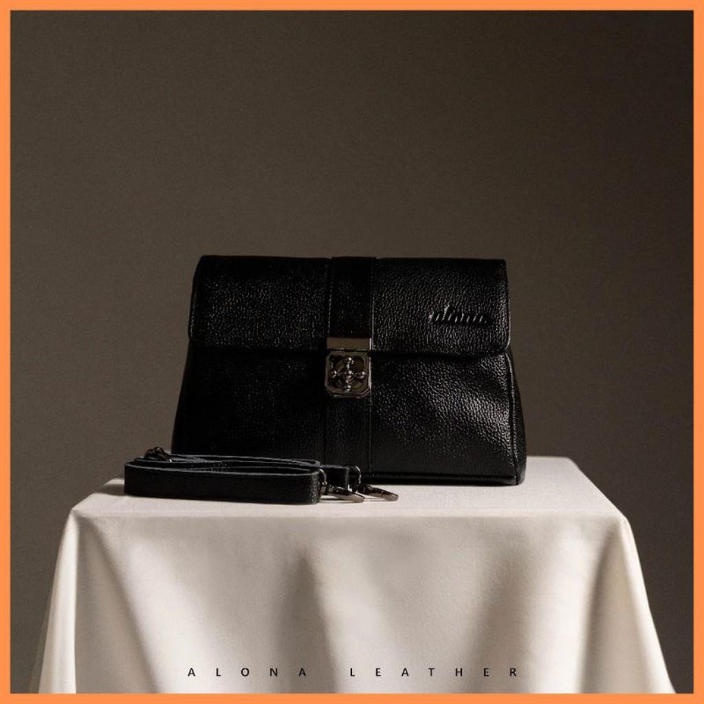 Alona Leather Bellezza Slingbag - Tas Selempang Wanita Shoulder Bag Kulit Sapi Asli 100% Original Fr
